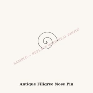 Silver Nose Pin – Antique Filigree Design