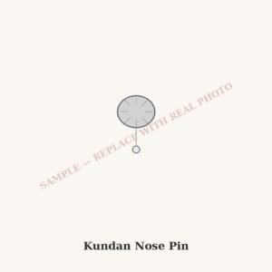 Silver Nose Pin – Kundan Design