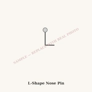 Silver Nose Pin – L-Shape Design
