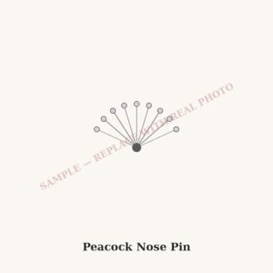 Silver Nose Pin – Peacock Design
