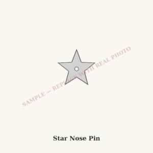 Silver Nose Pin – Star Design