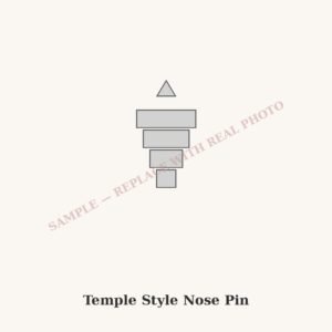 Silver Nose Pin – Temple Design